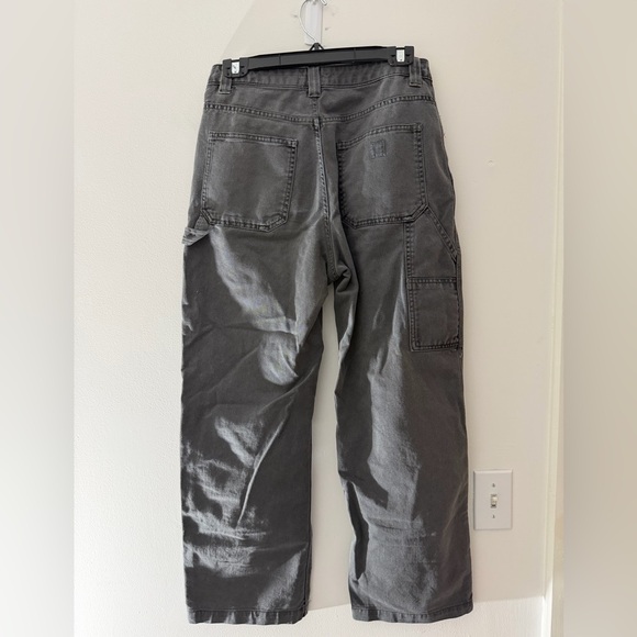 TNA Aritzia High Waisted Carpenter Greenwich Pant in Grey Size 4 Cotton Jean - Picture 8 of 16